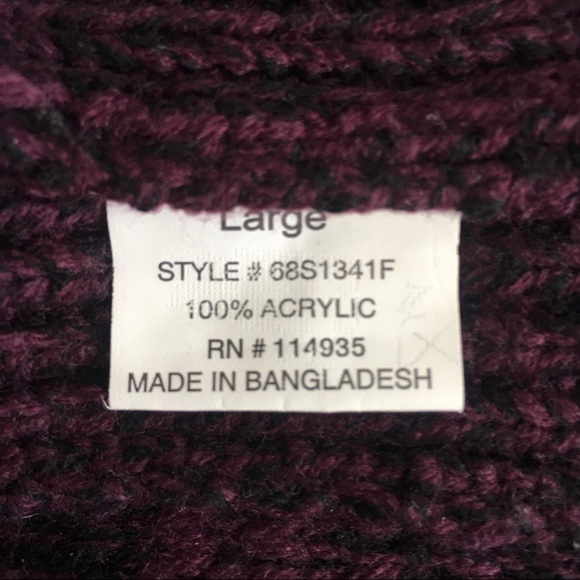 Quinn Burgundy Marl V-Neck Pullover Sweater, size Large ♥️ - Picture 9 of 16